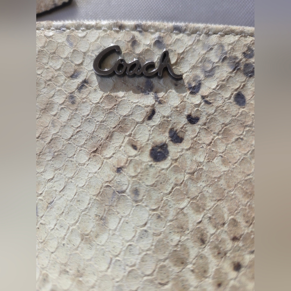 Coach Kristin Python Embossed Wristlet Clutch - image 5